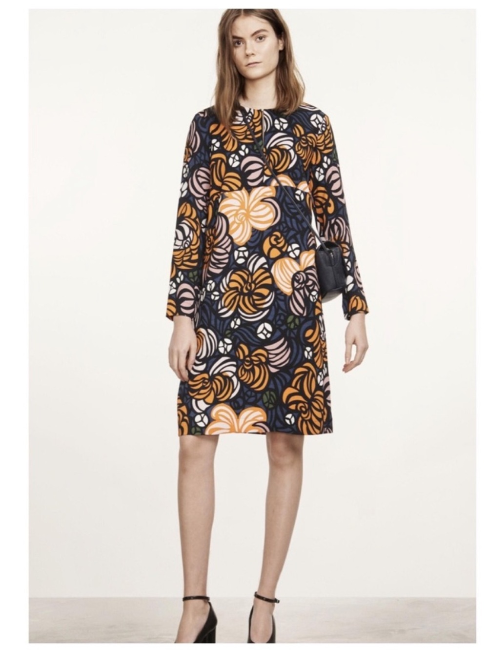 Marimekko Karla Torstai Long Sleeve Floral Dress size 36 (small)